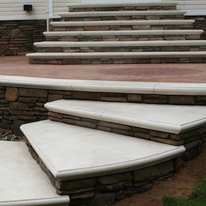 stone veneer stairs