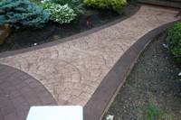 stamped concrete walkway